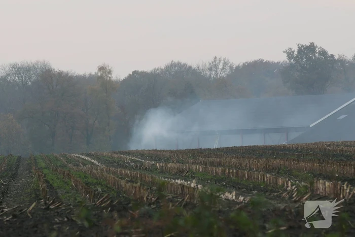 Veel rook bij brand op boerderij