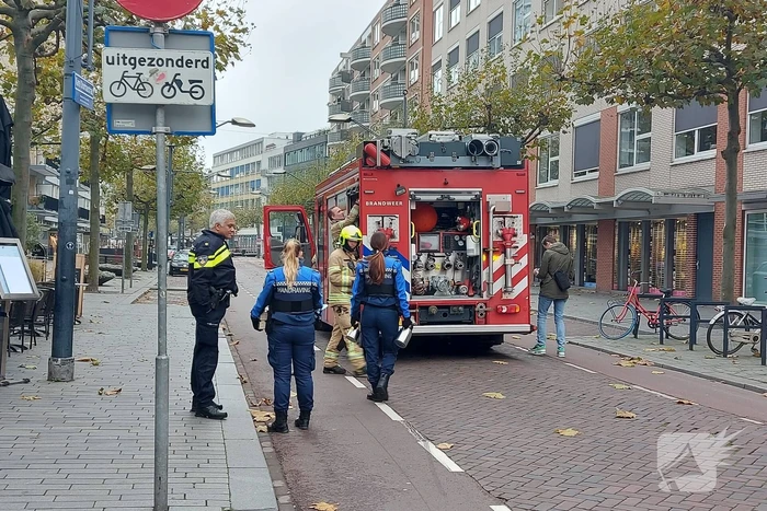 Straat afgesloten door gaslucht