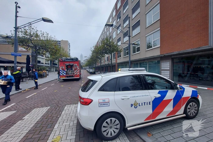 Straat afgesloten door gaslucht
