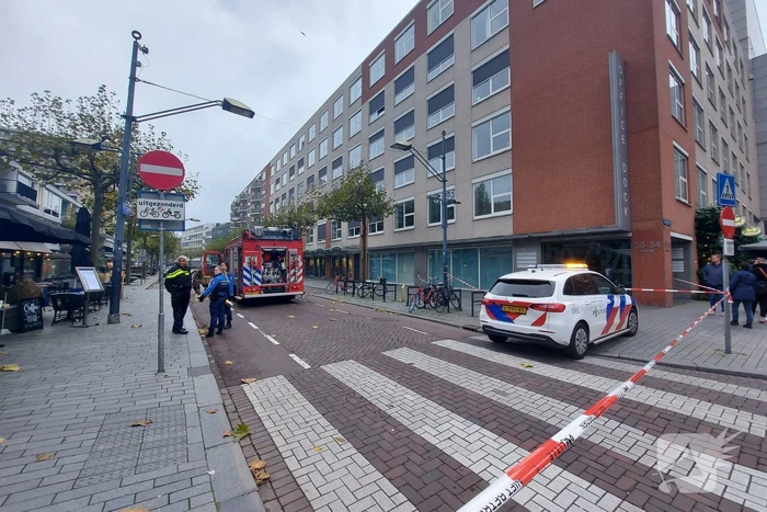 Straat afgesloten door gaslucht