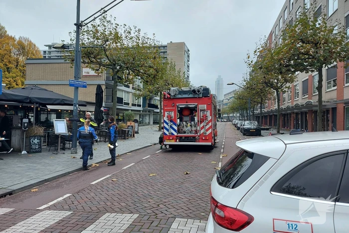 Straat afgesloten door gaslucht
