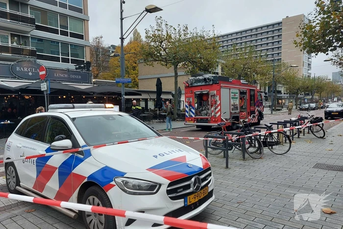 Straat afgesloten door gaslucht