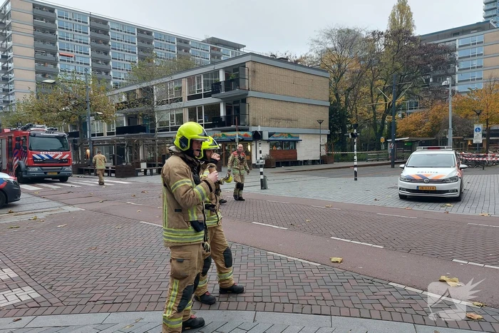 Straat afgesloten door gaslucht
