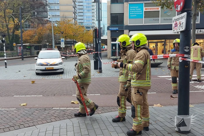 Straat afgesloten door gaslucht