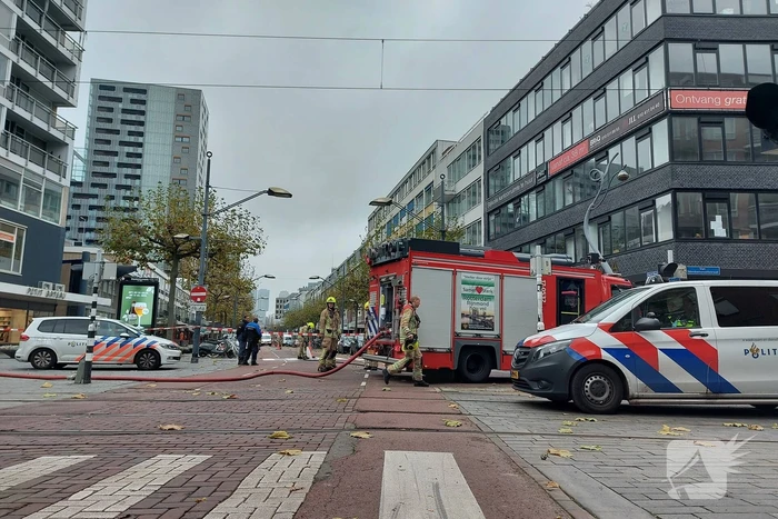 Straat afgesloten door gaslucht