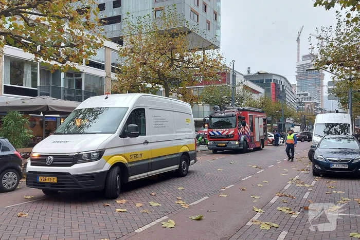 Straat afgesloten door gaslucht