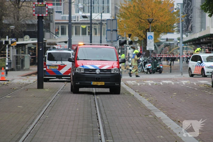 Straat afgesloten door gaslucht