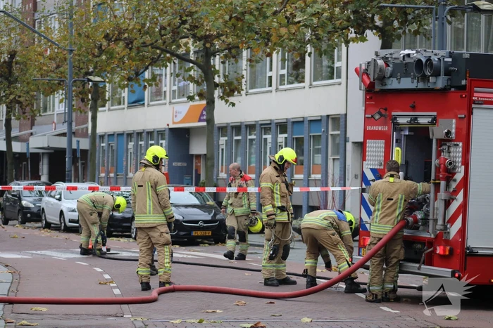Straat afgesloten door gaslucht