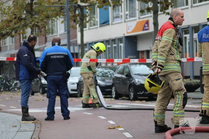 Straat afgesloten door gaslucht