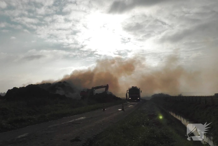 Flinke rookontwikkeling bij brand in hooibaal