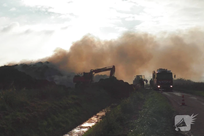 Flinke rookontwikkeling bij brand in hooibaal