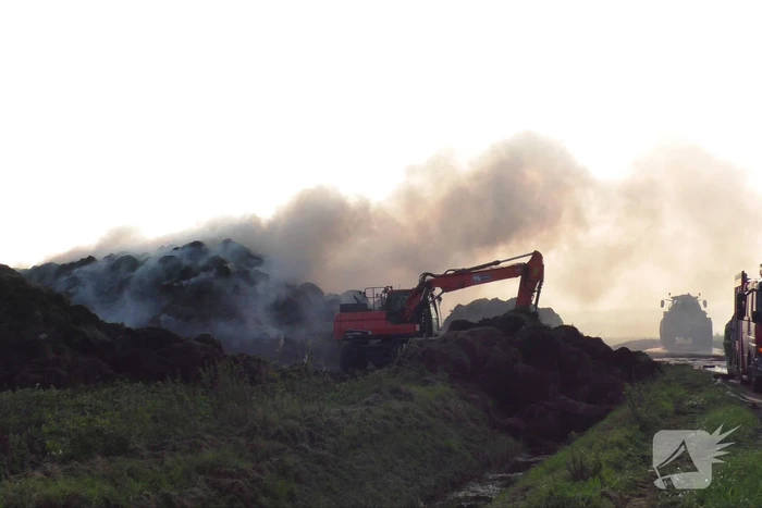 Flinke rookontwikkeling bij brand in hooibaal