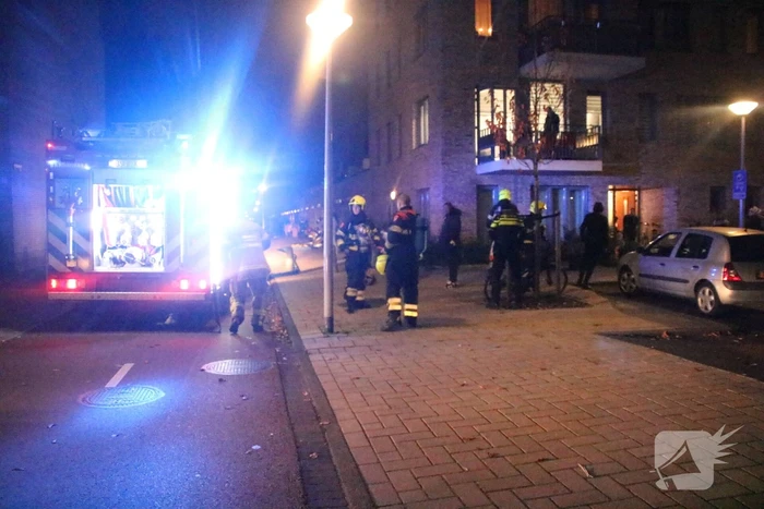 Veel bekijks bij brand in woning
