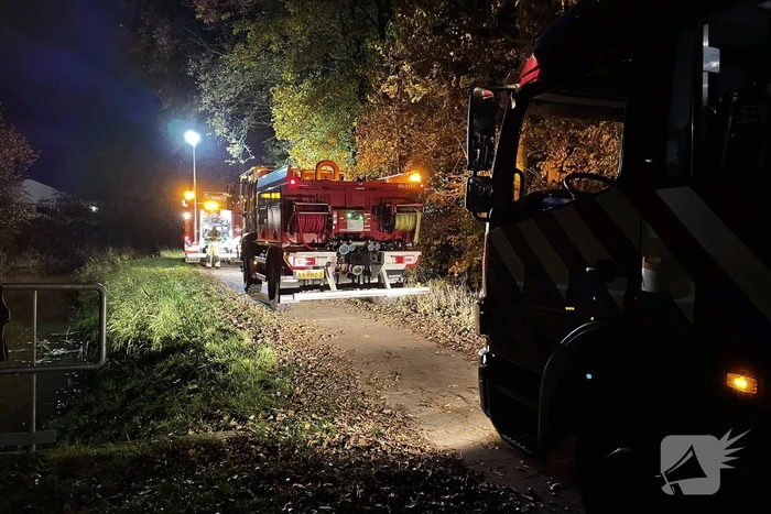 Uitslaande brand in gebouw voormalige schaatsbaan