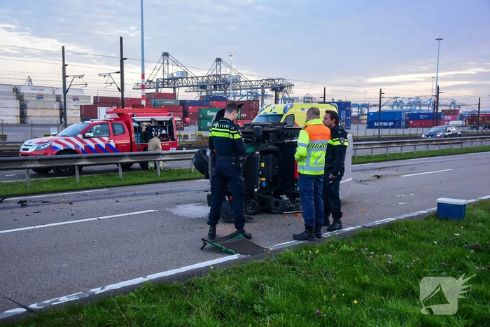 Bestuurder grasmaaier gewond bij aanrijding