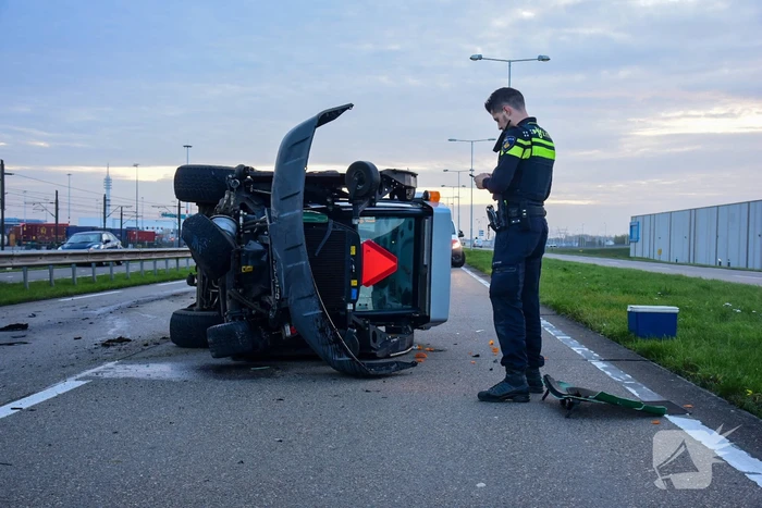 Bestuurder grasmaaier gewond bij aanrijding