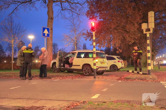 Automobilist rijdt paal omver en botst tegen boom