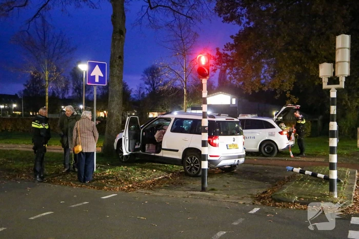 Automobilist rijdt paal omver en botst tegen boom