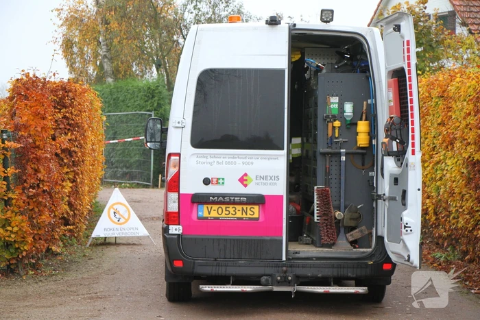 Gasleiding geraakt bij werkzaamheden