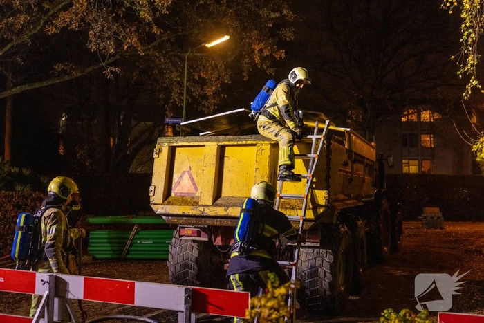Brand in aanhanger van tractor
