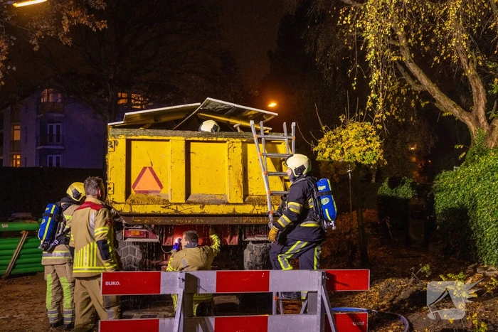 Brand in aanhanger van tractor