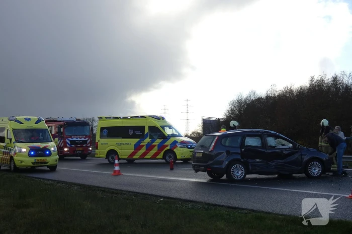 Ongeval tussen meerdere voertuigen