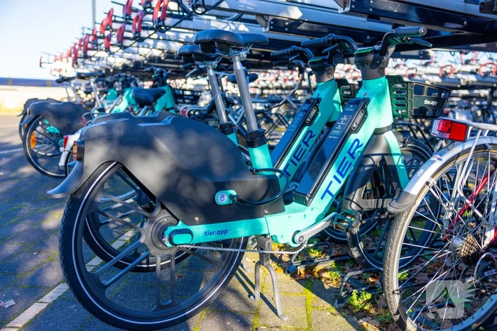 Elektrische deelfietsen klaar voor gebruik