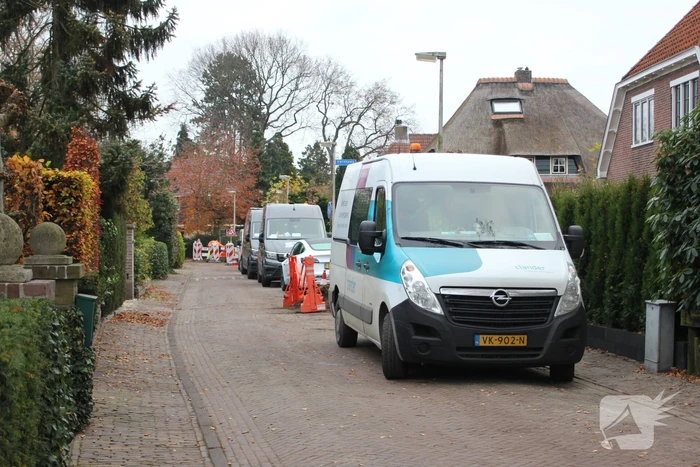 Gasleiding geraakt bij werkzaamheden