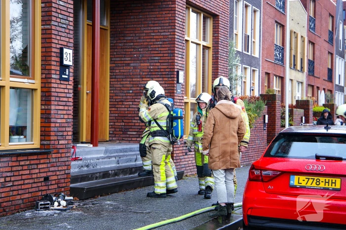 Keukenapparatuur vat vlam
