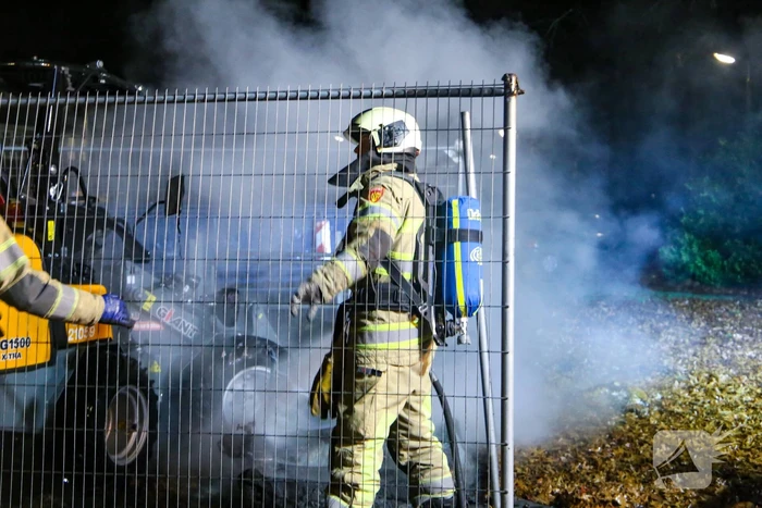 Veel rookontwikkeling door brand in dixi