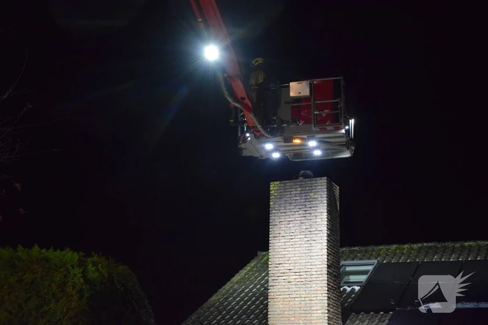 Schoorsteenbrand bij vrijstaande woning