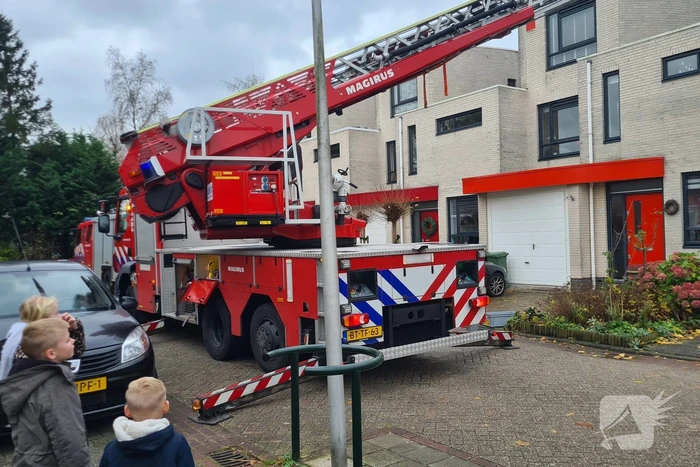 Schoorstenbrand in woning