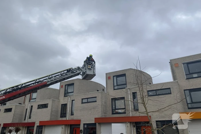 Schoorstenbrand in woning