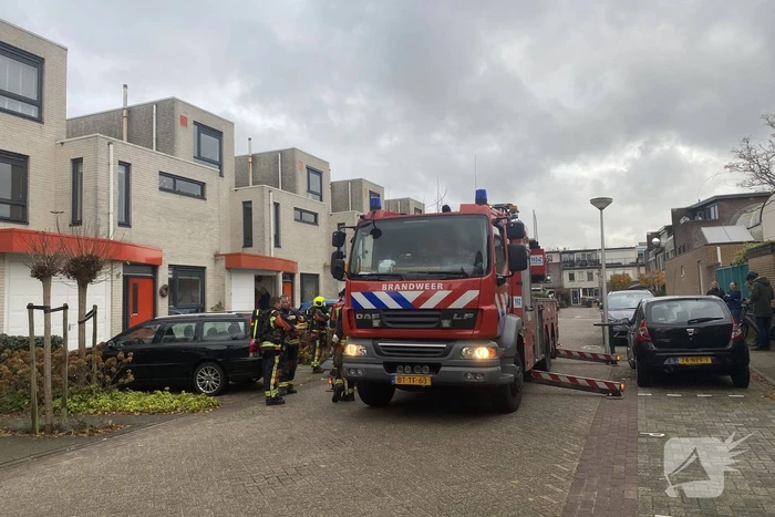 Schoorstenbrand in woning