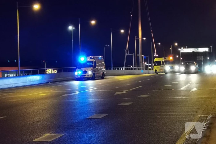 Traumahelikopter landt voor rendez-vous op N781