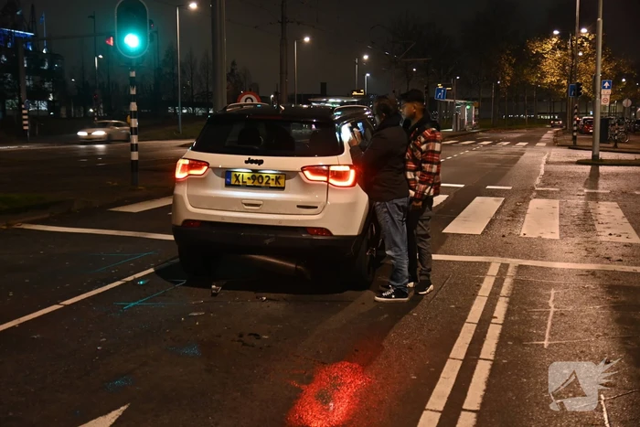 Schade na kop-staart aanrijding