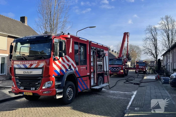 Brandweer blust brand in terrarium