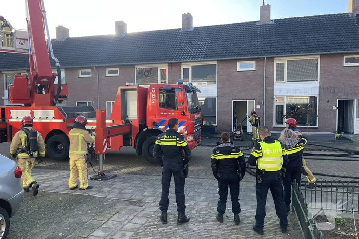Brandweer blust brand in terrarium