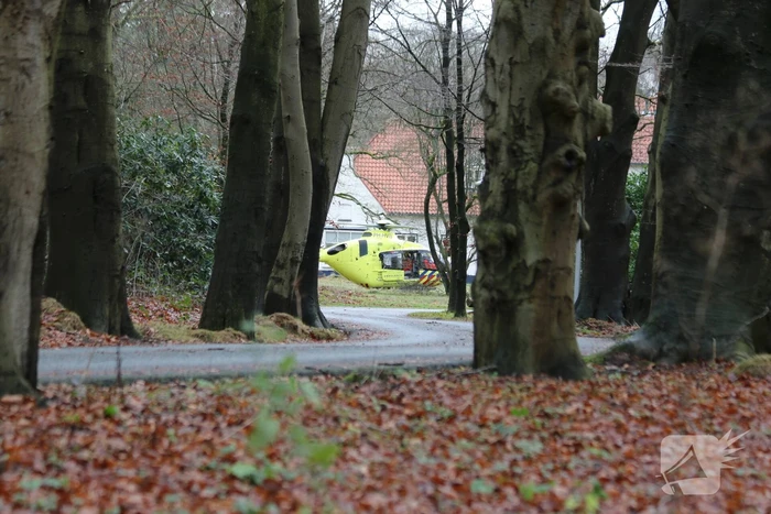 Traumahelikopter landt op het terrein van Amerpoort