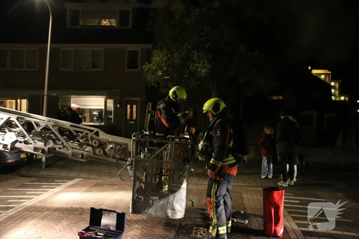 Veel rook door brand in schoorsteen