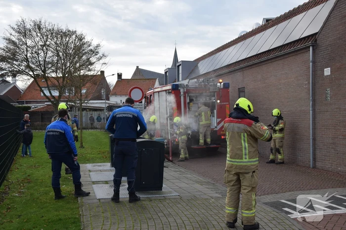 Brand in ondergrondse container