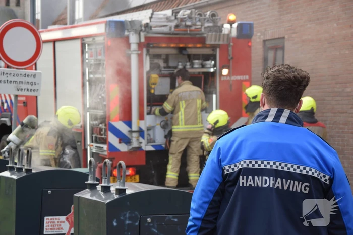 Brand in ondergrondse container