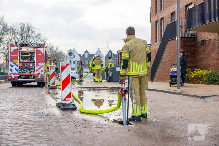 Brand in ondergrondse PMD-container