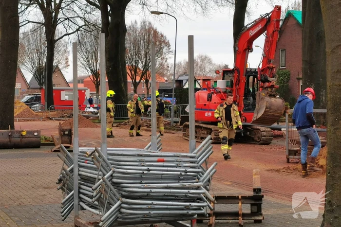 Graafmachine trek gasleiding door midden