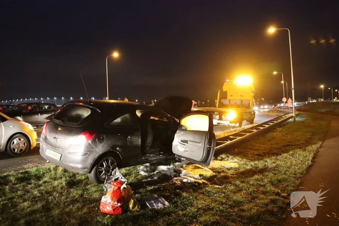 Auto verwoest door brand