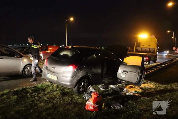 Auto verwoest door brand