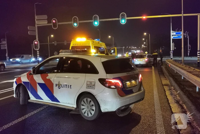 Kop-staart botsing tussen twee auto's
