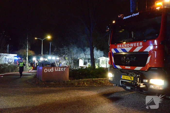 Traumateam ingezet bij brand op woonwagenkamp
