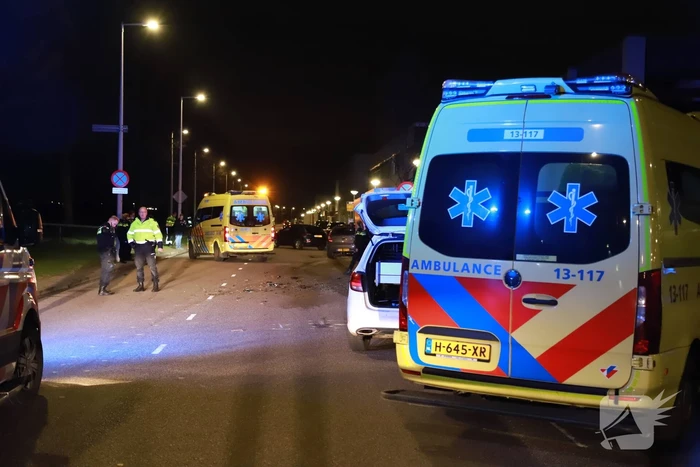 Auto gecrasht na ongeval