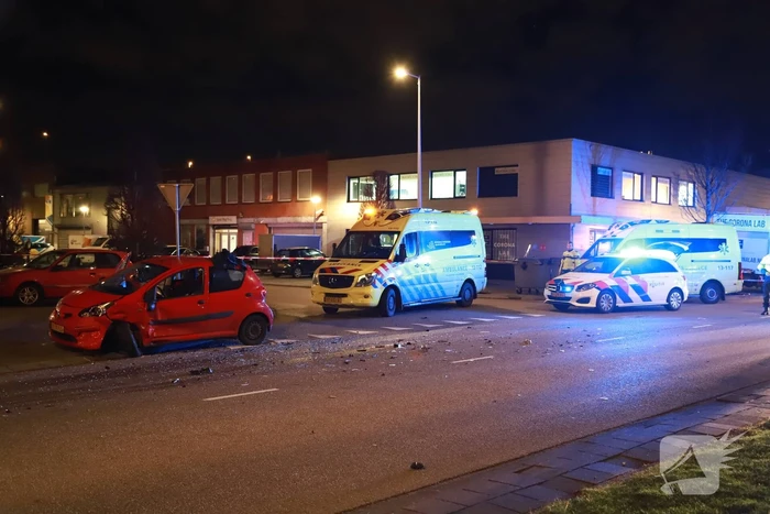 Auto gecrasht na ongeval